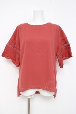 画像1: axes femme / レース×コットン袖カットプルオーバー F 赤 Y-26-05-08-104-AX-TO-SZ-ZY (1)