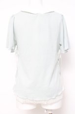 画像3: axes femme / レースレイヤード編み上げトップス M サックス Y-26-05-08-108-AX-TO-SZ-ZY (3)