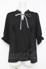 画像1: axes femme POETIQUE / リボンタイトップス  黒 Y-26-05-08-115-AX-TO-SZ-ZY (1)