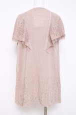 画像2: axes femme / フレア袖レーシートッパーカーディガン M 淡ピンク Y-26-05-08-118-AX-TO-SZ-ZY (2)