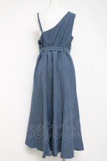 画像3: axes femme POETIQUE / ワンショル裾切替ロングワンピース M サックス Y-26-05-08-124-AX-OP-SZ-ZY (3)