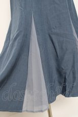 画像5: axes femme POETIQUE / ワンショル裾切替ロングワンピース M サックス Y-26-05-08-124-AX-OP-SZ-ZY (5)