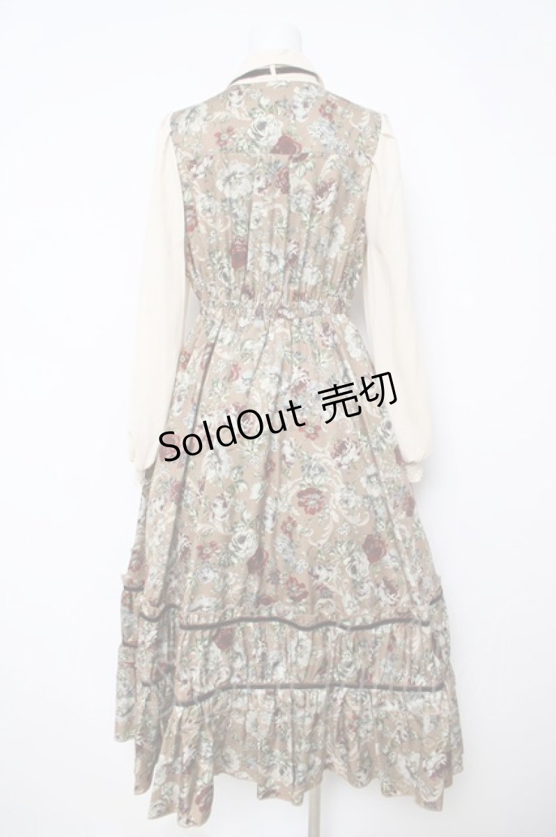 画像2: axes femme / クラシカルフラワーワンピース/ミュルーズ染織美術館コラボ F サックス Y-26-05-08-154-AX-OP-SZ-ZY (2)