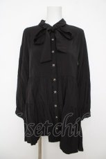 画像1: axes femme POETIQUE / ティアードシャツチュニック M 黒 Y-26-05-08-165-AX-TO-SZ-ZY (1)