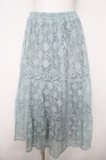 画像1: axes femme / 総レースティアードスカート M サックス Y-26-05-08-173-AX-SK-SZ-ZY (1)