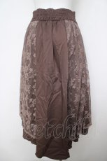 画像2: axes femme / レース切替ナポレオン風スカート M 茶 Y-26-05-08-177-AX-SK-SZ-ZY (2)