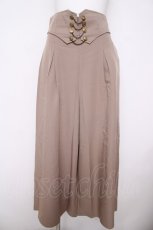 画像1: axes femme / ボタン×チェーンワイドパンツ F モカ Y-26-05-08-178-AX-PA-SZ-ZY (1)