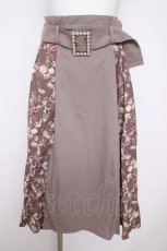 画像1: axes femme / シャビーシックフラワー柄スカート M グレージュ Y-26-05-08-179-AX-SK-SZ-ZY (1)