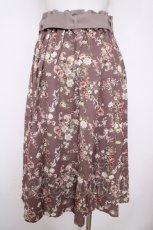 画像2: axes femme / シャビーシックフラワー柄スカート M グレージュ Y-26-05-08-179-AX-SK-SZ-ZY (2)