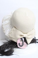 画像1: m petit by misako / リボンブレードハット  ベージュ Y-26-05-08-027-LO-AC-SZ-ZY (1)