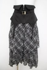 画像1: axes femme POETIQUE / コルセット付アシメフリルスカート M 黒 Y-26-05-08-205-AX-SK-SZ-ZY (1)