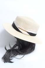 画像2: axes femme / リボン付きストローハット  ベージュ Y-26-05-08-028-AX-BG-SZ-ZY (2)