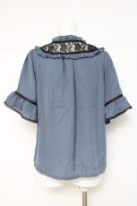 画像2: axes femme / レースヨークブラウス F ブルー Y-26-05-10-041-AX-BL-SZ-ZY (2)