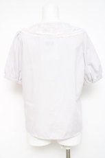 画像2: Fi.n.t / ローズ刺繍チュールレース衿ブラウス  グレー Y-26-05-10-049-CA-BL-SZ-ZY (2)