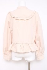 画像2: FLC / MINA*ペプラムブラウス  生成り Y-26-05-10-050-LO-BL-SZ-ZY (2)