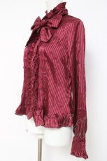 画像2: Angelic Pretty / 立ち襟Royalストライプブラウス  ワイン Y-26-05-10-055-AP-BL-SZ-ZY (2)