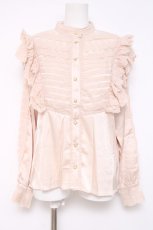 画像1: axes femme NOSTALGIE / サテンレース切替ブラウス M 生成り Y-26-05-10-060-AX-BL-SZ-ZY (1)