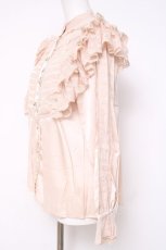 画像2: axes femme NOSTALGIE / サテンレース切替ブラウス M 生成り Y-26-05-10-060-AX-BL-SZ-ZY (2)