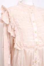 画像4: axes femme NOSTALGIE / サテンレース切替ブラウス M 生成り Y-26-05-10-060-AX-BL-SZ-ZY (4)