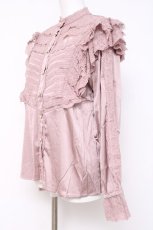 画像2: axes femme NOSTALGIE / サテンレース切替ブラウス M ピンク Y-26-05-10-061-AX-BL-SZ-ZY (2)