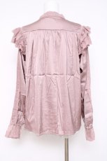 画像3: axes femme NOSTALGIE / サテンレース切替ブラウス M ピンク Y-26-05-10-061-AX-BL-SZ-ZY (3)