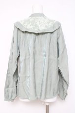 画像2: axes femme POETIQUE / レース切替フリルブラウス M ミント Y-26-05-10-062-AX-BL-SZ-ZY (2)