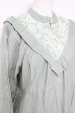画像3: axes femme POETIQUE / レース切替フリルブラウス M ミント Y-26-05-10-062-AX-BL-SZ-ZY (3)