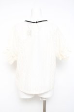画像2: axes femme POETIQUE / ロゴ刺繍モノグラムレースプルオーバー M 生成り Y-26-05-10-076-AX-TO-SZ-ZY (2)