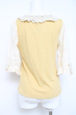 画像3: axes femme / コットンレース使いトップス F イエロー Y-26-05-10-078-AX-TO-SZ-ZY (3)