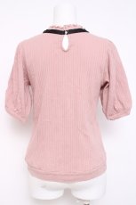 画像2: axes femme / チャーム付リブトップス F ピンク Y-26-05-10-081-AX-TO-SZ-ZY (2)