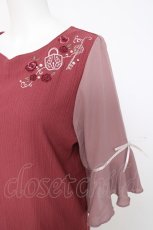 画像3: axes femme / 鍵×本刺繍チューリップ袖プルオーバー F 赤 Y-26-05-10-083-AX-TO-SZ-ZY (3)