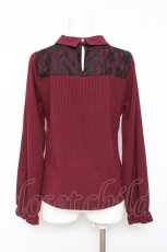 画像2: axes femme / ローズチャーム付トップス F ワイン Y-26-05-10-084-AX-TO-SZ-ZY (2)