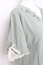 画像3: axes femme / ローズ刺繍カットカーディガン M グリーン Y-26-05-10-085-AX-TO-SZ-ZY (3)