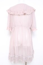画像2: axes femme / レース×チュール楊柳ガウン F ピンク Y-26-05-10-095-AX-TO-SZ-ZY (2)