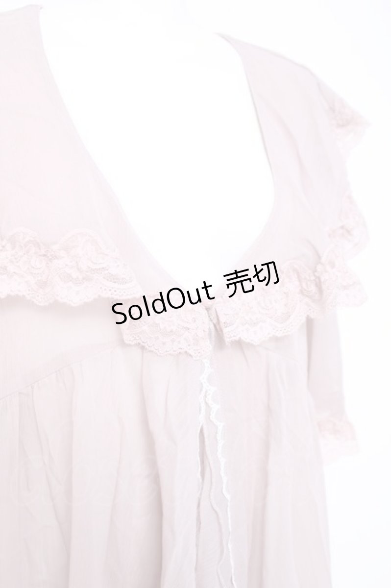 画像3: axes femme / レース×チュール楊柳ガウン F ピンク Y-26-05-10-095-AX-TO-SZ-ZY (3)