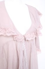 画像3: axes femme / レース×チュール楊柳ガウン F ピンク Y-26-05-10-095-AX-TO-SZ-ZY (3)