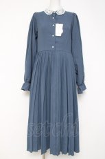 画像1: m petit by misako / AM*レースエリプリーツワンピース L 青 Y-26-05-10-134-LO-OP-SZ-ZY (1)