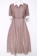 画像1: MILK / Candy girl dress  ピンクショコラストライプ Y-26-05-10-140-ML-OP-SZ-ZY (1)