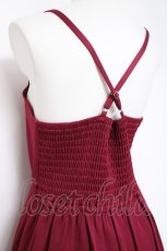 画像3: axes femme / チャイナ風刺繍キャミワンピース  ワイン Y-26-05-10-146-AX-OP-SZ-ZY (3)