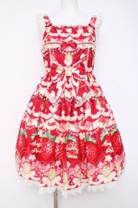 画像1: Angelic Pretty / Melty Berry Princessジャンパースカート  アカ Y-26-05-10-157-AP-OP-SZ-ZY (1)
