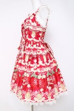 画像2: Angelic Pretty / Melty Berry Princessジャンパースカート  アカ Y-26-05-10-157-AP-OP-SZ-ZY (2)