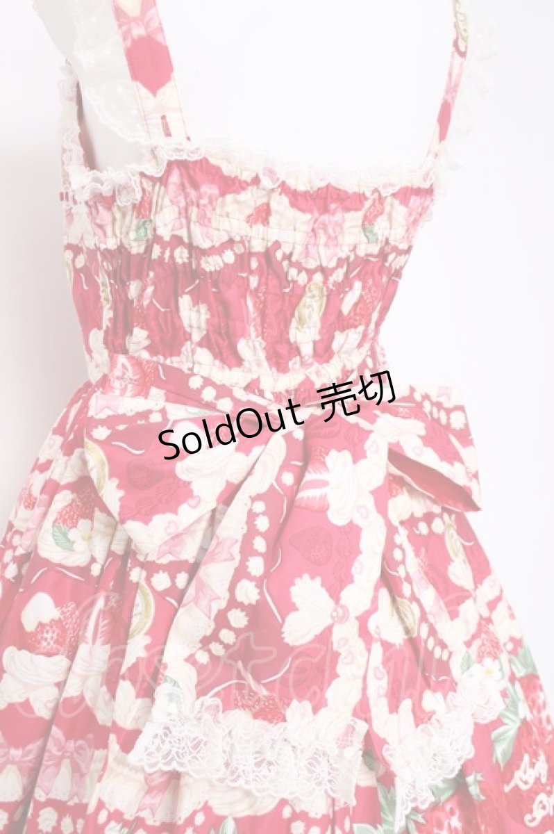 画像4: Angelic Pretty / Melty Berry Princessジャンパースカート  アカ Y-26-05-10-157-AP-OP-SZ-ZY (4)
