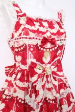 画像5: Angelic Pretty / Melty Berry Princessジャンパースカート  アカ Y-26-05-10-157-AP-OP-SZ-ZY (5)