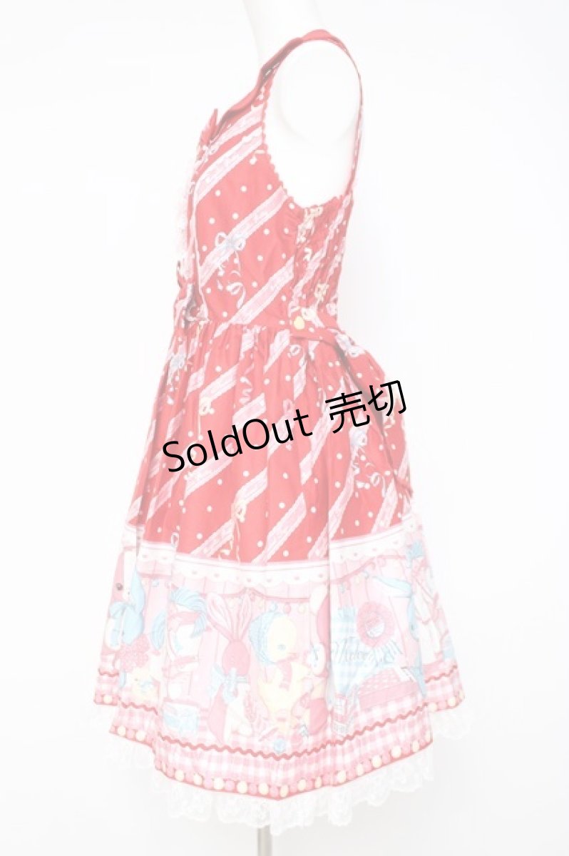 画像2: Angelic Pretty / MELODY TOYS襟付ジャンパースカートSet  アカ Y-26-05-10-158-AP-OP-SZ-ZY (2)