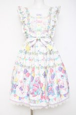 画像1: Angelic Pretty / Happy Garlandジャンパースカート  シロ Y-26-05-10-159-AP-OP-SZ-ZY (1)