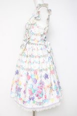 画像2: Angelic Pretty / Happy Garlandジャンパースカート  シロ Y-26-05-10-159-AP-OP-SZ-ZY (2)