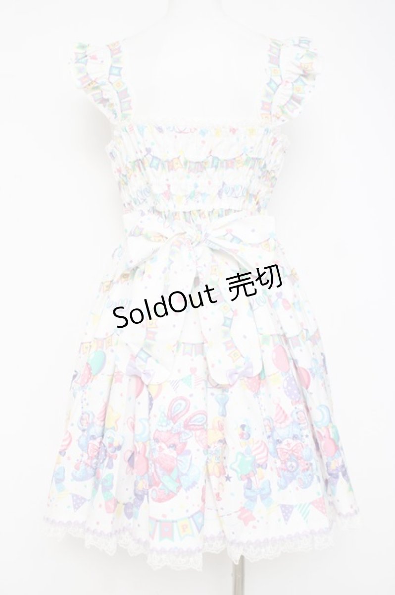 画像3: Angelic Pretty / Happy Garlandジャンパースカート  シロ Y-26-05-10-159-AP-OP-SZ-ZY (3)