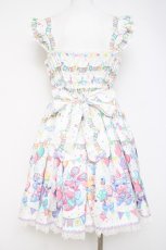 画像3: Angelic Pretty / Happy Garlandジャンパースカート  シロ Y-26-05-10-159-AP-OP-SZ-ZY (3)