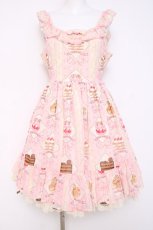 画像1: Angelic Pretty / Petit Patisserieティアードジャンパースカート  ピンク Y-26-05-10-160-AP-OP-SZ-ZY (1)