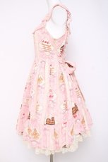 画像2: Angelic Pretty / Petit Patisserieティアードジャンパースカート  ピンク Y-26-05-10-160-AP-OP-SZ-ZY (2)
